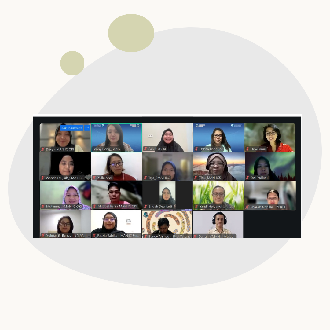 Educators taking part in online dialogue training