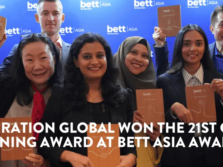 Generation Global Wins 21st Century Learning Award at Bett Asia 2023!
