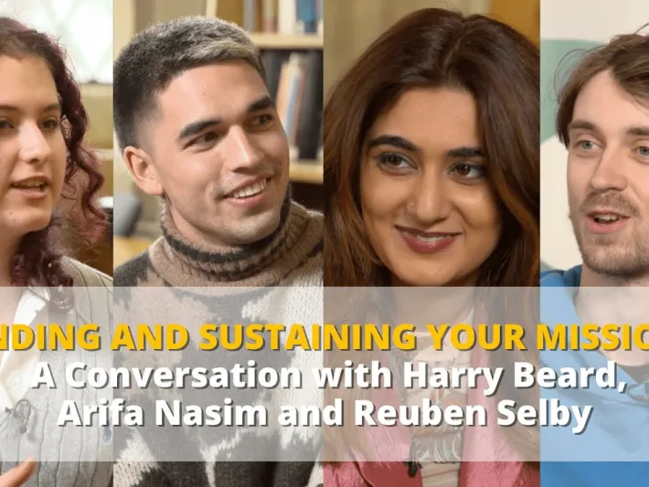 Video thumbnail: Finding and Sustaining Your Mission | Harry Beard, Arifa Nasim and Reuben Selby