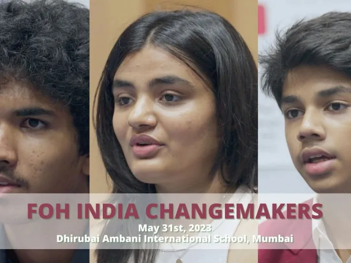 Video thumbnail: FoH India Changemakers | 31st May, 2023 | Dhirubai Ambani International School, Mumbai