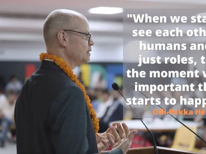 Video thumbnail: "When we see each other as humans... important things start to happen" | Olli-Pekka Heinonen
