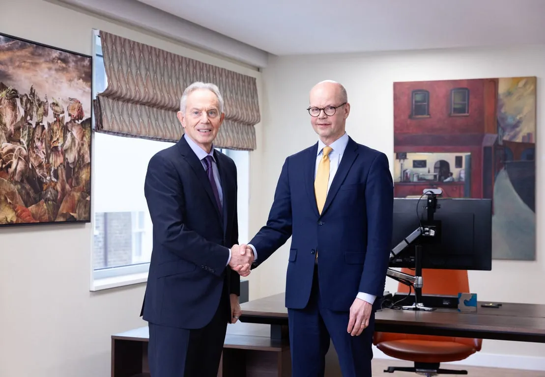 Tony Blair, Executive Chairman of TBI, and Olli-Pekka Heinonen, Director General of the IB