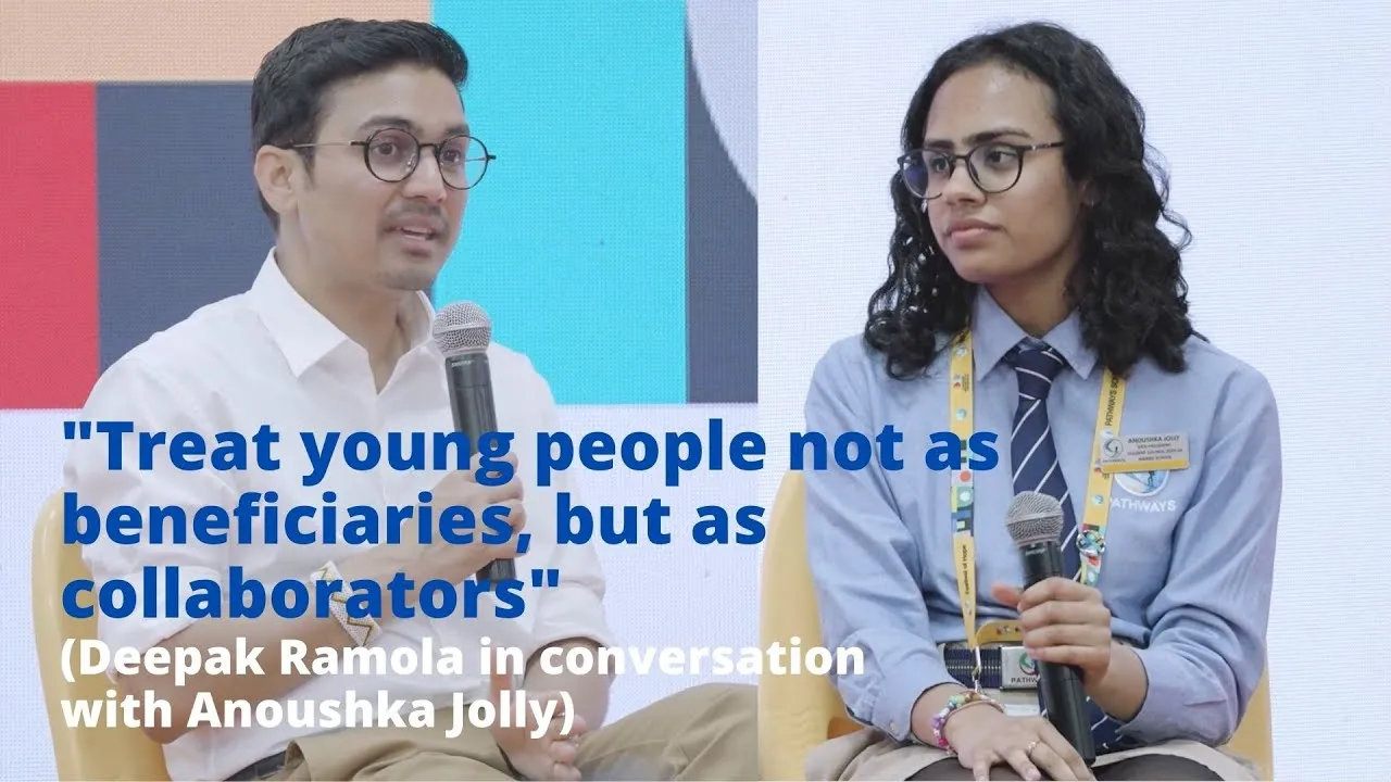 Video thumbnail: "Treat young people not as beneficiaries, but as collaborators" | Deepak Ramola