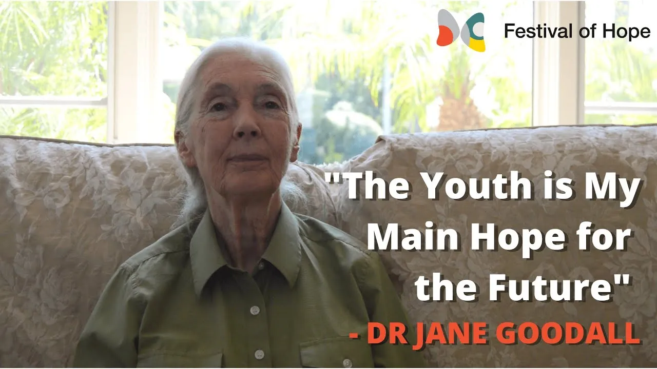 Video thumbnail: "The Youth is My Main Hope for the Future" | Dr Jane Goodall