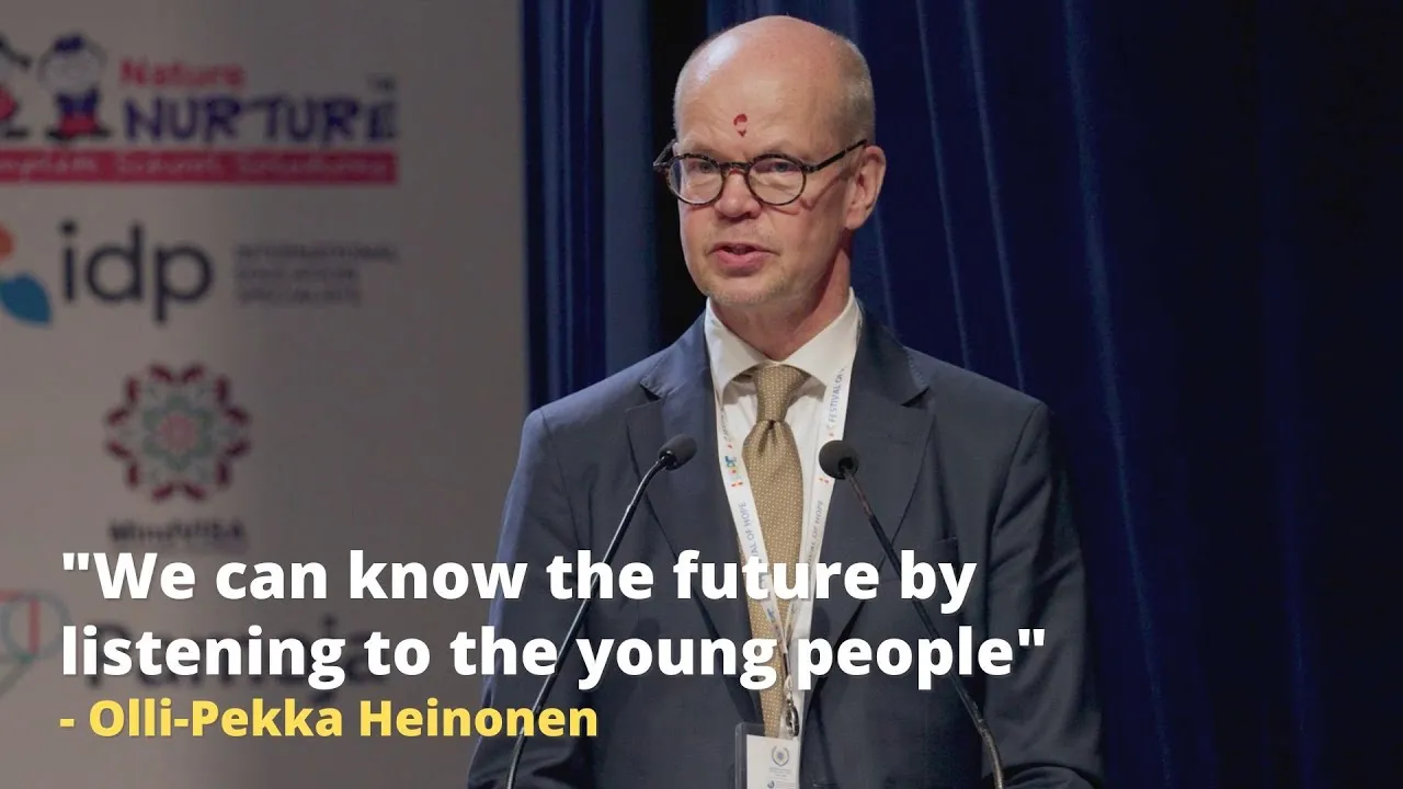 Video thumbnail: "We can know the future by listening to the young people" | Olli-Pekka Heinonen