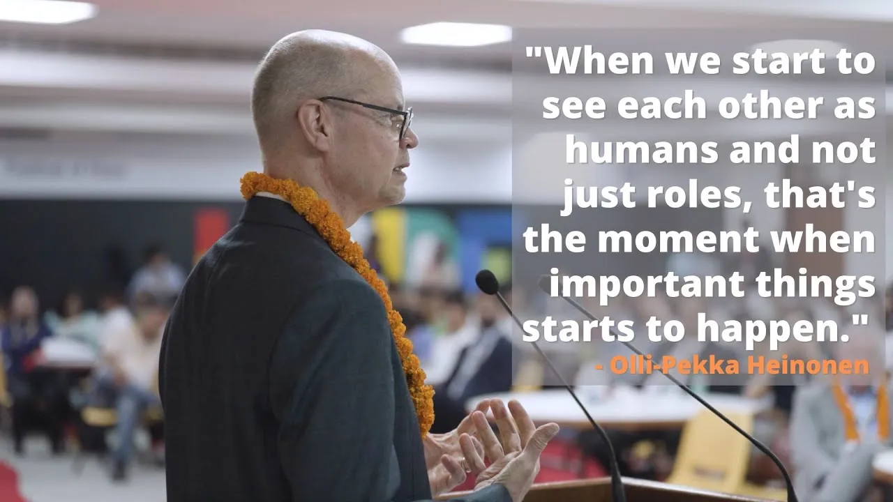 Video thumbnail: "When we see each other as humans... important things start to happen" | Olli-Pekka Heinonen