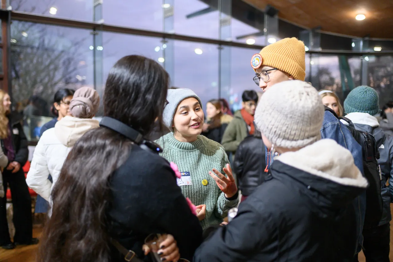 Students sharing building community at Festival of Hope in Wales